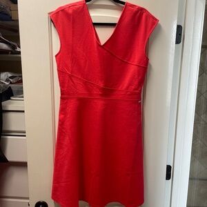 Armani exchange dress in bright red with v neck